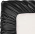 SiinvdaBZX Satin Crib Sheets for Boys, Silky Soft Black Fitted Sheets, 28 x 52 x 8In, Pack of 1