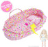 Cozy 18" June Garden Dream Doll Bassinet - Baby Doll Portable Carrier - Fits for American Girl Dolls up to - Soft
