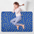 miaozhen 52" 34" Blue Background with Yellow Stripes Changing Pad Covers Water Resistant Potty Training Mats Leakproof
