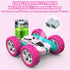 cosone Pink Remote Control Car for Girls, RC Stunt Cars with 4WD Double-Sided Driving for Kids Age 6-12