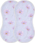 decor gift 4 Pack 22x11in Cotton Muslin Burp Cloth Soft Touch Daisy Flower Pastel Purple Cloths spit up rag for Gender