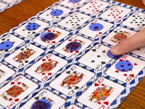 Regal Games Poker Keeno Bulk Game Set - Includes 12 Two-Sided Boards, 200 Scoring Chips, 1 Deck of Poker Cards