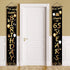 2 Pieces Black and Gold 65th Birthday Party Decorations, Cheers to 65 Years Banner for Men and Women