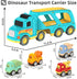 Toddler Car Toys for 3-5 Years Old, 4 Pack Small Pull Back Construction Vehicles, Christmas Birthday Gifts for Kids