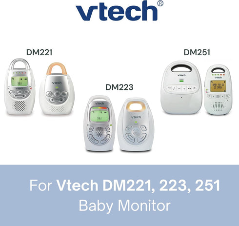 9.7ft Extra Long Cord for VTech Audio Baby Monitor DM221, DM223, DM251, Safe & Sound Audio Monitor