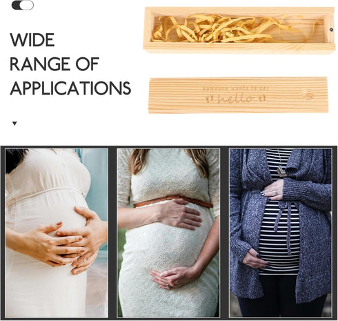 PRETYZOOM Pregnancy Test Keepsake Box Wooden Keepsake Case for Newborn Announcement Elegant Storage for Mementos
