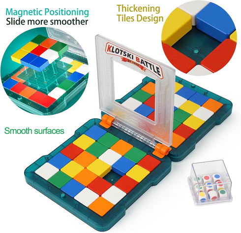 Race Game - Fast-Paced Brain Teaser Travel Board Game for Kids and Adults, Shape Matching Puzzle for Two Players