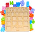 Wooden Number Puzzle Toys - ABC Letter & Number Puzzle for Toddlers 1-3 Years Old, Educational Gift