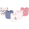 Touched by Nature Unisex Baby Organic Cotton Bibs - Bubblegum Floral, One Size
