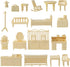 BMC Toys 36pc Playset BMC Classic Marx Antique Furniture - Dollhouse Plastic Accessories