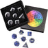 Amogeeli 7pcs Sodalite Hand-Carved Crystal DND Dice Set, Stone Polyhedral Rolling Kit for RPG MTG COC Table Game