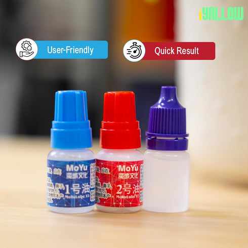 1, 2 Set 5cc MoYu Lube - Professional Speed Cube Lube for Rubik's Cubes, Lubricant Oil Ultimate Cube Lube Performance