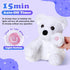 BSTAOFY Glow Polar Bear LED Night Light Stuffed Animal, Soft Plush Toy for Kids, White, 9.5''