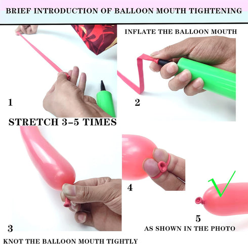 LXZFCRG 100Pcs Long Balloons with Pump, Premium Latex Twisting Balloons animal kit, Birthday Gifts for Girls and Boys