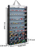 KISLANE Dustproof Hanging Display Case for Toy Cars, Matchbox Cars, Monster Trucks, Rectangular-Black