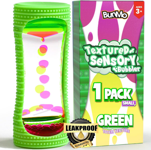 BUNMO Liquid Motion Bubbler with Sensory Texture, Liquid Timer, Sensory Toys for Autism, Small Green