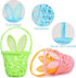 6 6 Pieces Easter Egg Baskets - Handmade Colors Bunny Ears Easter Baskets for Easters Theme Garden Party Favors, Easter
