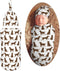 Brown Labrador Retriever Dog Newborn Swaddle Blankets Hat Sets Soft Baby Receiving