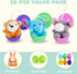 18 JOYIN Pcs Pre-Filled Easter Eggs with Plush Animal Toys, Egg Filled Keychain for Kids Hunt Goodie Bag Fillers Basket