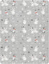 Pfrewn Christmas Crib Sheets for Boys Girls Cute White Bunnies Snow Fitted