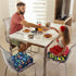 4 Inch Toddler Booster Seat for Dining Table, Portable Booster Seat for Kitchen Chair, High-Density Foam Cushion