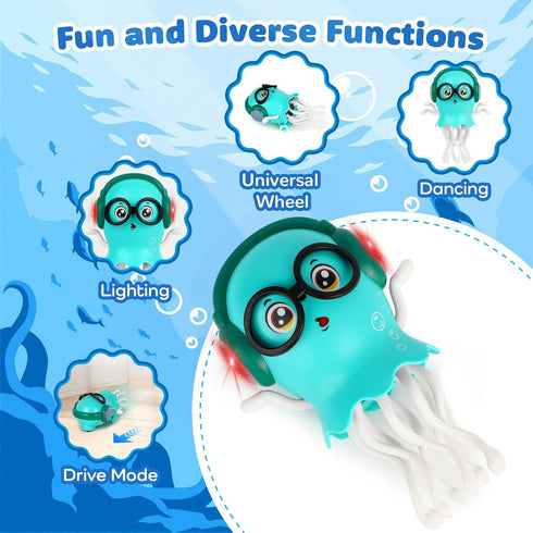 Diakud 6-12 Tummy 1st 1 2 3 4 5 6 1-3 Dancing Jellyfish Babies Toy Music Crawling Octopus Months Time Toys Magic