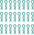 KCRTEK 50Pcs RC Body Clips - Green Clips for 1/10 1/12 Scale Redcat HPI Himoto HSP Exceed RC Car Parts Truck Buggy