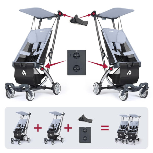 R1 R1 R1 R1 Beberoad Love Stroller Connector, Twin Stroller Double Stroller Connector for Travel Stroller, Turns Two