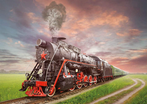 Educa 2,000 (18503) Genuine Puzzles, Pieces, Steam Locomotive