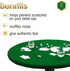 Tegeme 2 36 48 Inch Pcs Felt Table Cover for Game Round Felt Card Tablecloth Elastic Poker Tabletop to Poker Table