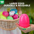 12 Packs TOY Life Easter Eggs Filled with Wind Up Chicks and Plush Bunnies, Plastic Easter Eggs Toys Inside, Easter