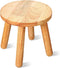 Kifmurase Solid Wood Step Stool for Adults, 9 Inch Multi-Use Wooden Round Stool