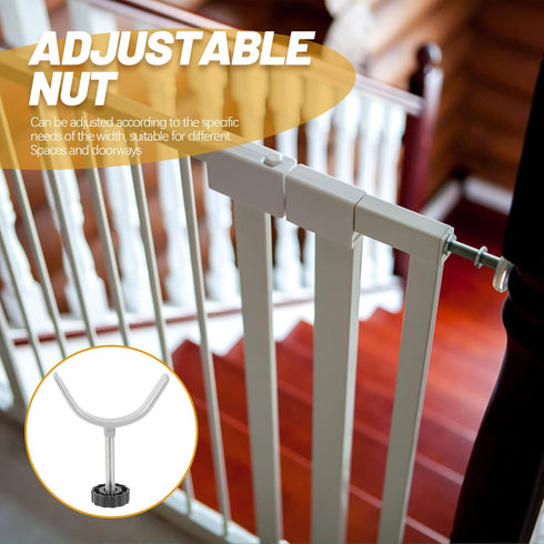 Y Shaped Spindle Rods 2pcs | Stair Banister Adapter for Pet Safety Gates, Extra Stair Pressure Mounted Gates, Screws