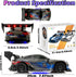 2.4GHz 1:24 4WD 25KM+/H HTURCCOP RC Drift Car Scale High Speed Model Vehicle with LED Lights Drifting Tire Racing Sport