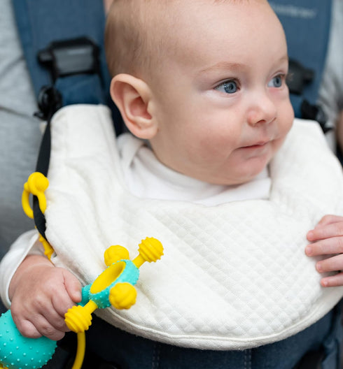 Mobi Liinklz Silicone Tethers - Baby Toy Holder Straps, Stroller & High Chair Toy Safety Straps, Cool Colors (Pack of 3)