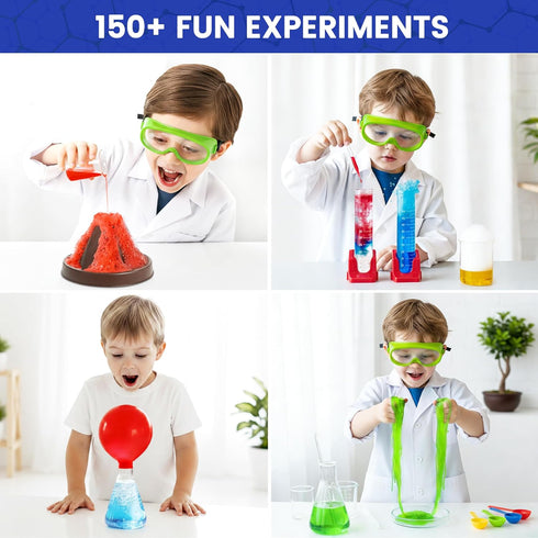 Rxeody 150+ Set, 4+ Science Kits for Kids, STEM Activities Educational Science Experiments Gifts with Chemistry
