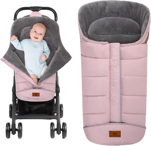 Miracle Baby Bunting Bag for Stroller, Warm Fleece Footmuff with Zippers, Convertible Infant Toddler