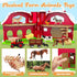 1-3, Playset 2 3 4 5 Red Barn Toys for Toddlers Farm Animal Figures with Tractor for Year Old Kids, Musical Preschool