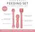 Ryan & Rose Ultimate Utensil Set of 3 Silicone Baby Spoons Silicone baby feeding set for baby led weaning, baby spoons self feeding 6 months, baby utensils, toddler utensils (Rose)