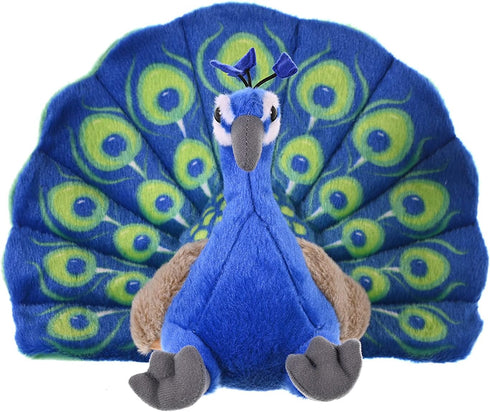 12 Inches Wild Republic Peacock Plush, Stuffed Animal, Plush Toy, Gifts for Kids, Cuddlekins