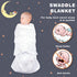 100% 3-Way 1.0 0-3 Swaddle-Blanket Baby Girl & Boy Swaddles Newborn Infant Transition Cotton Wrap Blankets, Adjustable