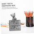 BESTonZON Teethers Months Treasure Chest Box for Boys and Girls Teeth Keepsake Box Type Tooth Storage