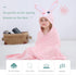 Swimming 27.5" 47" 0-7T MICHLEY Cartoon Hooded Baby Towel Unisex, Premium Soft Bathrobe Large Washcloths x for (Rabbit)