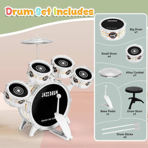 Set 1-3 Set 5 3 4 3-5 Kids Drum for Toddlers - Musical Toy Drums for Kids - Drums Musical Instruments Toys for Year Old