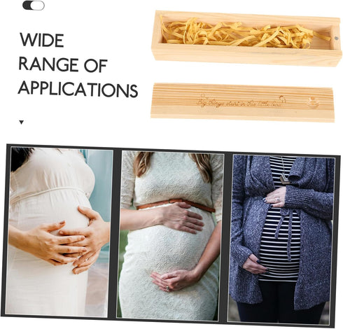 Elegant Wooden Keepsake Box for Pregnancy Test and Memory Storage