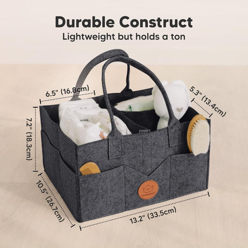 KeaBabies Portable Diaper Changing Pad and Baby Diaper Caddy Organizer - Waterproof Foldable Baby Changing Mat, Travel