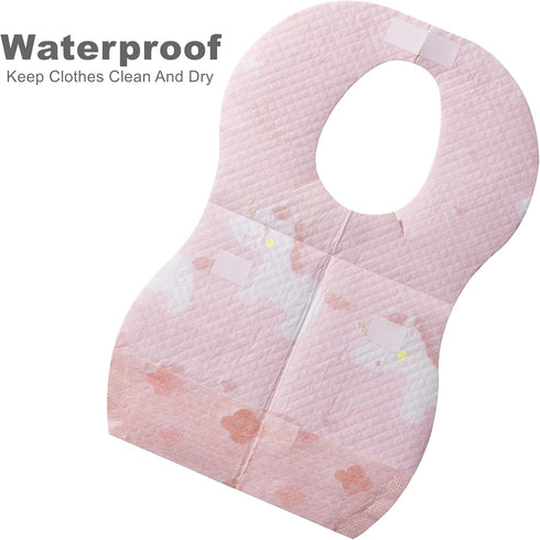 SUNVENO Disposable Bibs - Leak-proof Liner & Reusable Fastener