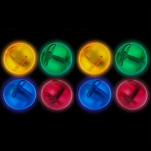 8pc PicassoTiles Motion Activated Marbles LED Light-Up Glow in The Dark Translucent Balls for Marble Run Race Racetrack