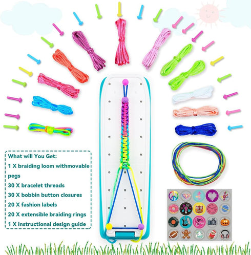 6 7 8 9 10 11 12 VERTOY Friendship Bracelet Making Kit for Girls - Cool Arts and Crafts Toys for Years Old, Bracelet