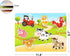 7Pieces Wooden Puzzles Farm Chunky Baby Puzzles Peg Board, Full-Color Pictures for Preschool Educational Jigsaw